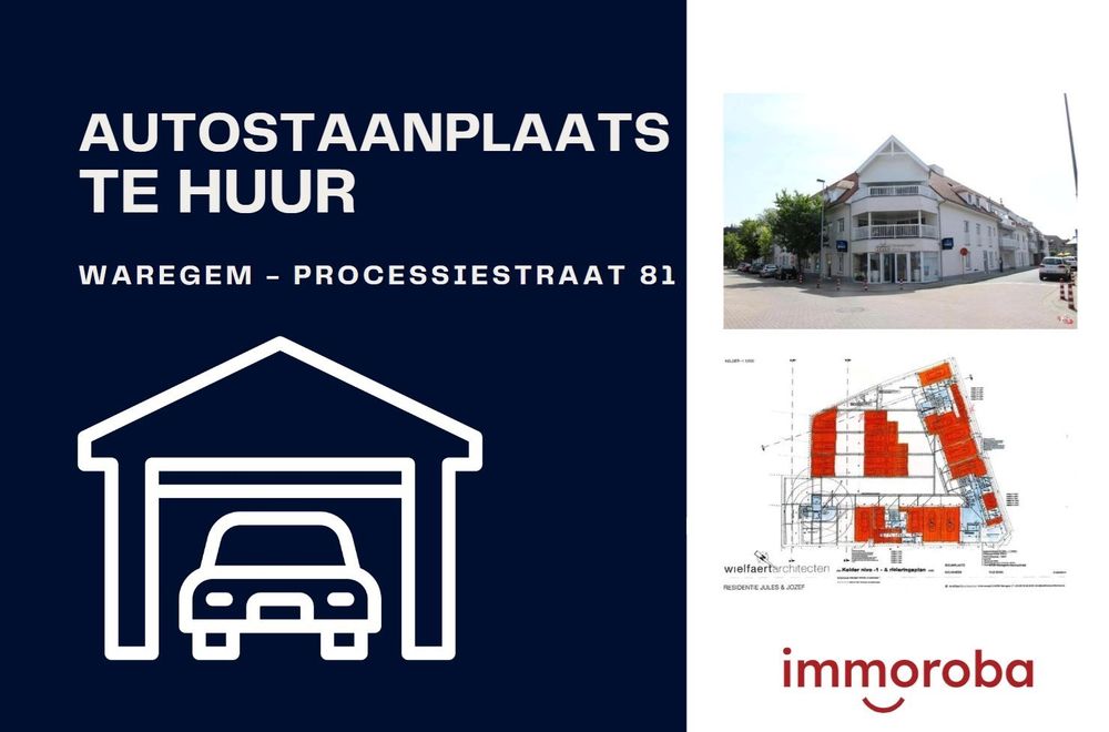 Vastgoedfoto van onroerend goed 8810028, Ondergrondse autostaanplaats TE HUUR centrum Waregem!